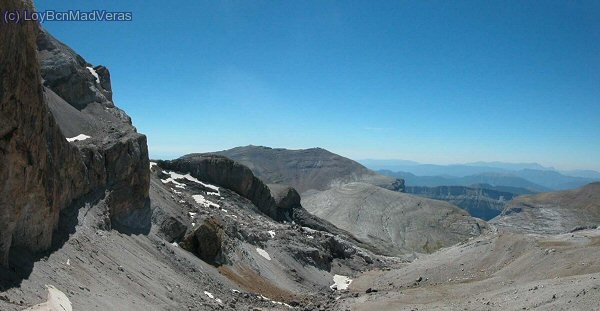 Panoramica collado de los sarrios, pico anonimo. gruta casteret, pico descagador,...