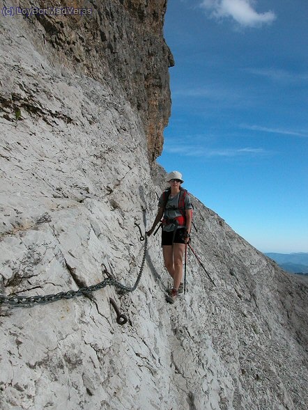 En el Paso de los Sarrios, equipado con cadena