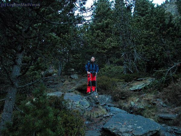 Saliendo de Llorts, subida intensa y pronunciada