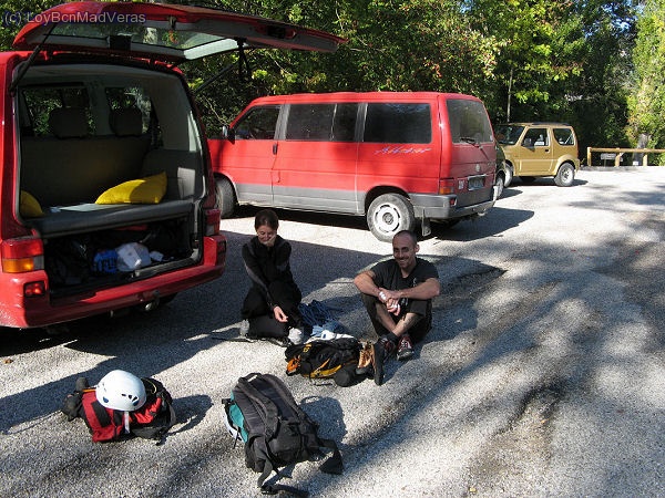 Aretha y Zorat en el Parking