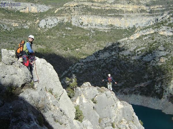 Vista de la cordada que venia con nosotros...