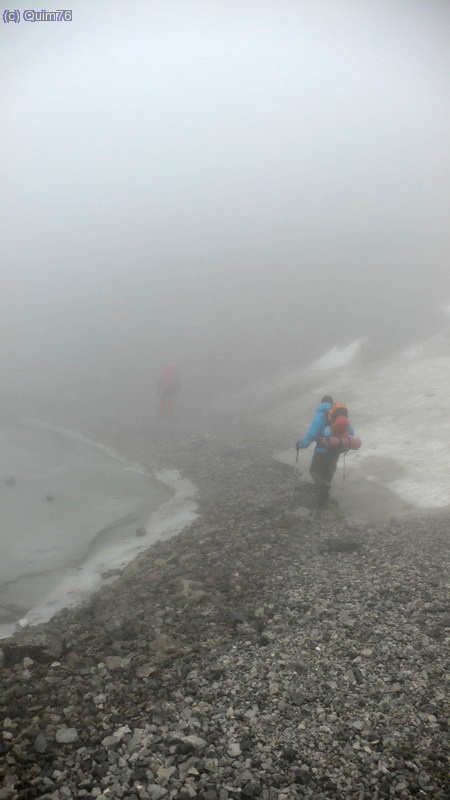 Llac gelat, sota el coll de Cilidre