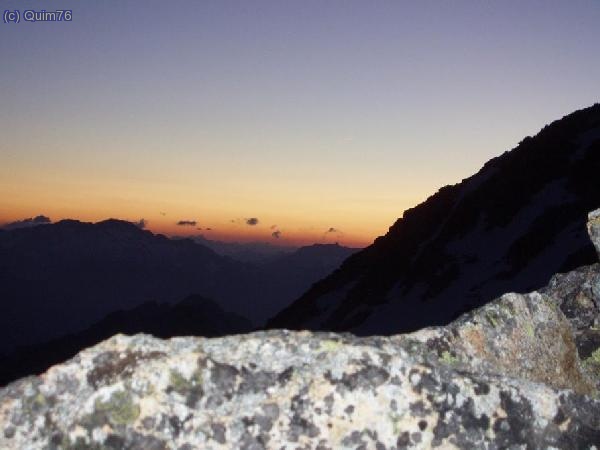 Posta de sol amb el Posets i Bachimala