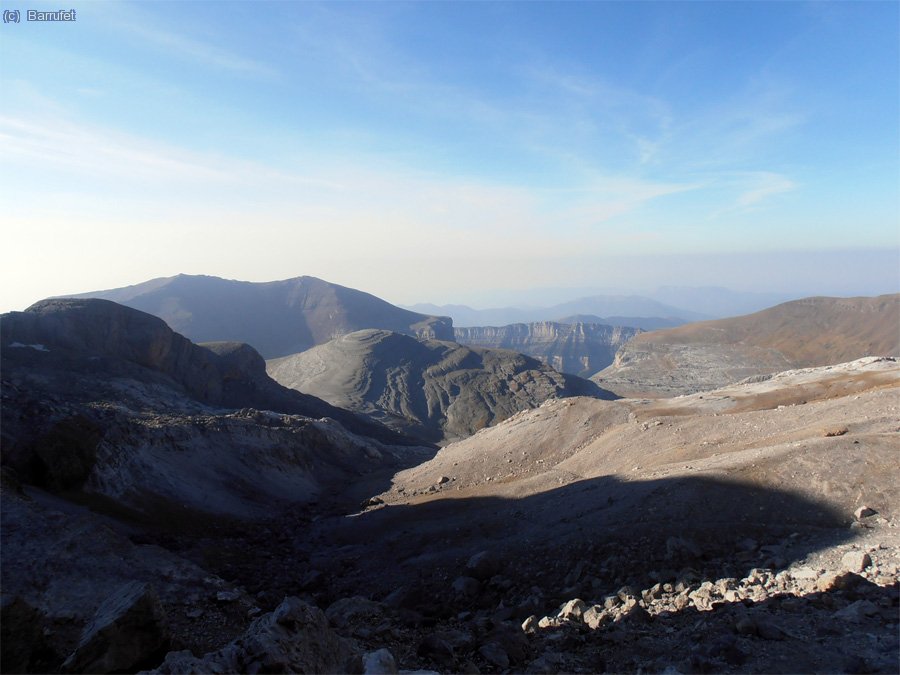 Vista de la vessant aragonesa un cop superada la Bretxa.