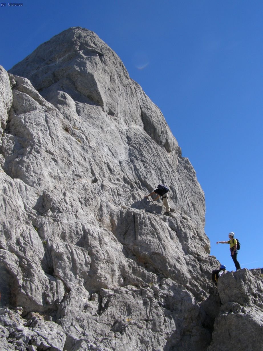 Inicio del tramo superior, el m&aacute;s expuesto. Muro a cara sur (foto: Jose)