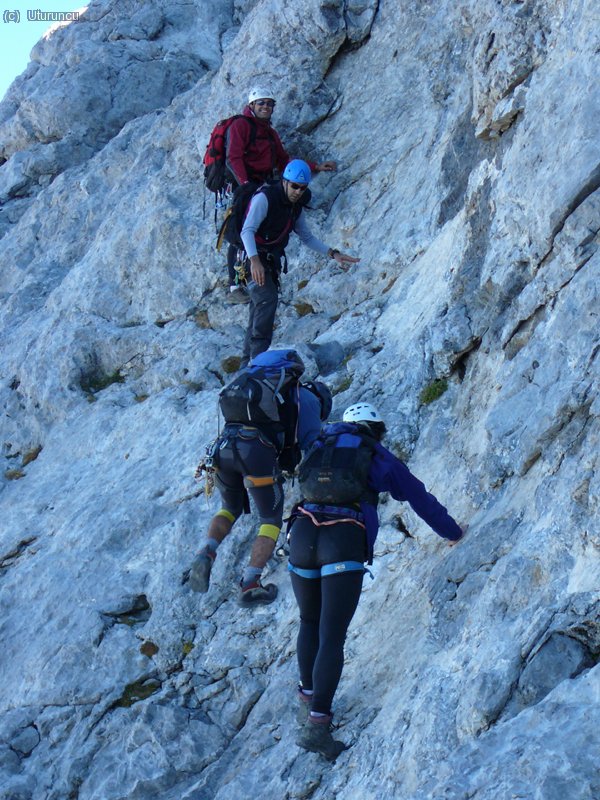 Delicado destrepe por la cara norte