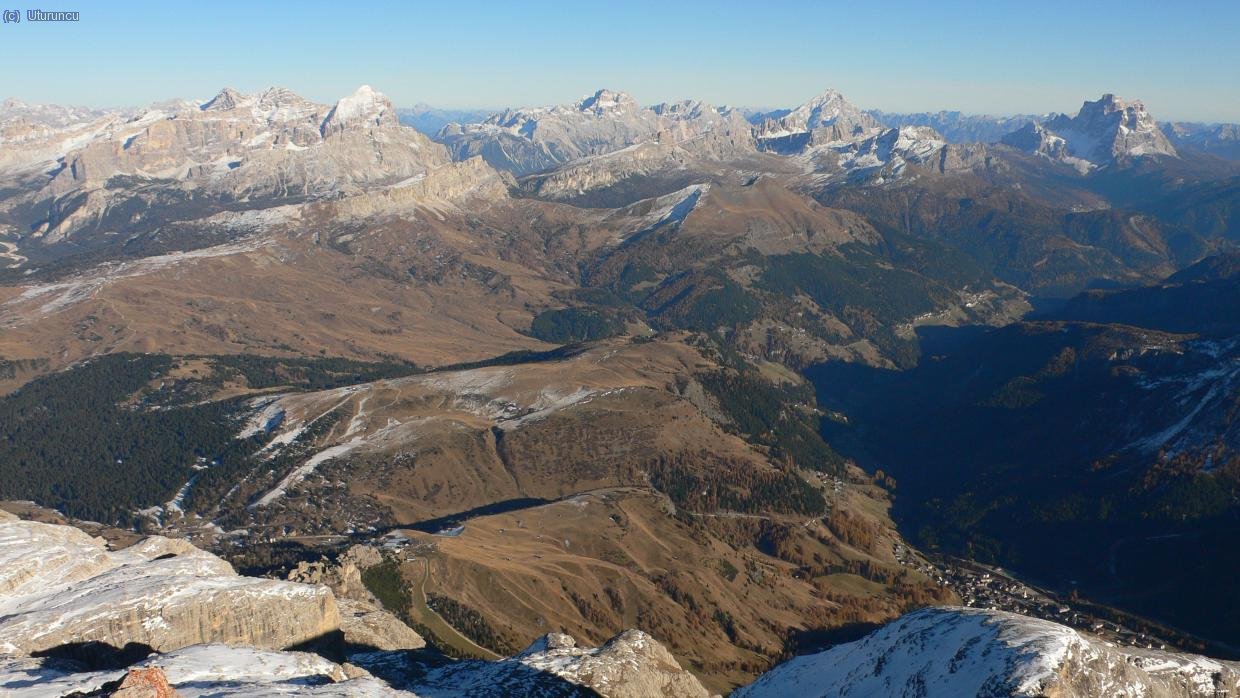 Tofanas, Sorapis y Pelmo desde el Piz Boe (3152m)
