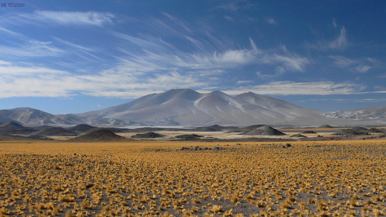 Cerro Morocho (cuatro mil y pico) desde la pampa de Las Grutas