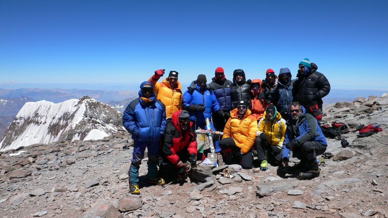 Grupo de cumbre (16 de enero de 2008), en foto disparada por Juanito Oyarz&aacute;bal (sic)
