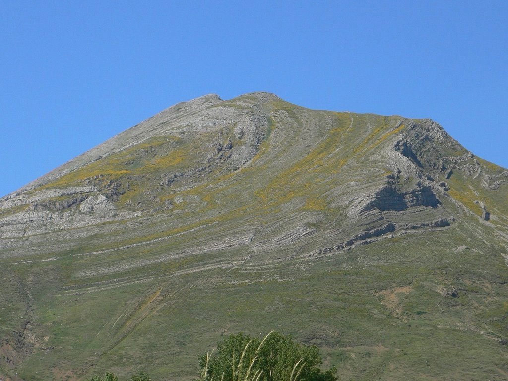 Estratos doblados en el Pico La Crespa (2057m, Lago de Babia, Le&oacute;n)