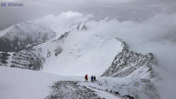 Inicio del descenso desde la cima