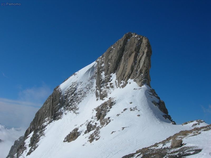 El imponente Diente de Llardana (3094m) desde el Collado del Diente