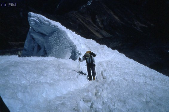 Llegando a la cima del Ishinca.