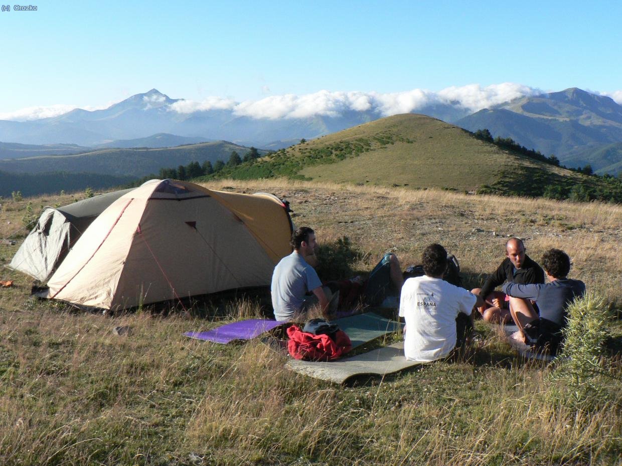 Acampada sobre Otxagabia.
