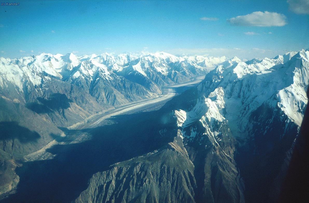 Vista desde el helicoptero, del grandisimo glaciar.