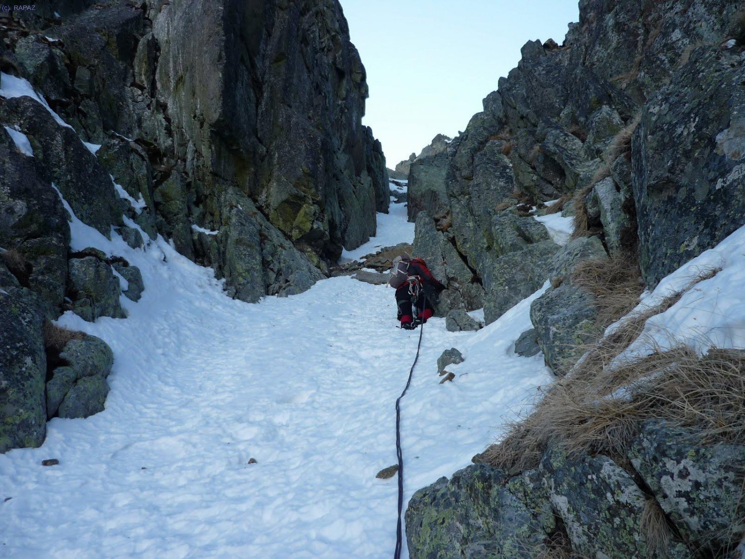 El corredor, tambe amb molt bona neu