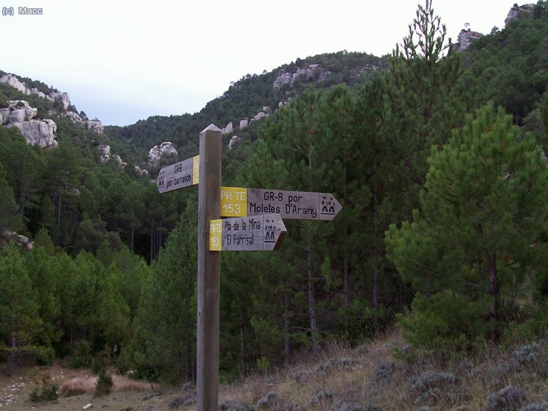 Cartel indicativo, solo nos quedaba la bajada hasta el Parrisal.