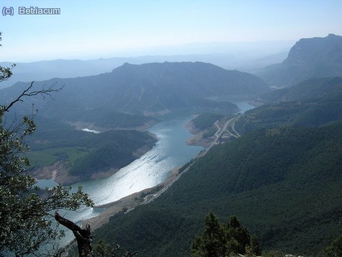 Vista del pant&agrave; des del "cim".
