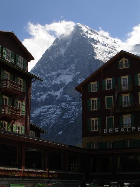 Cara Nord de l&acute;Eiger des de l&acute;estaci&oacute; de Kleine Scheidegg