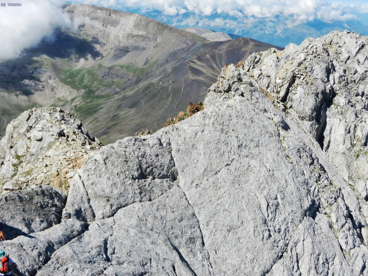 Vista del pas de Cavall abans de la desgrimpada