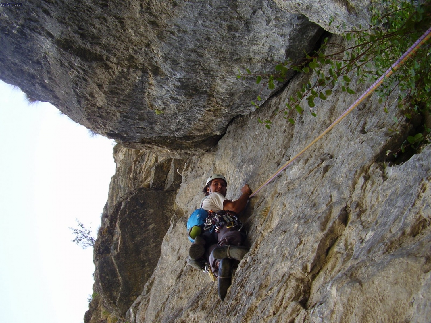 Inicio del segundo largo, un pasito fino y para arriba