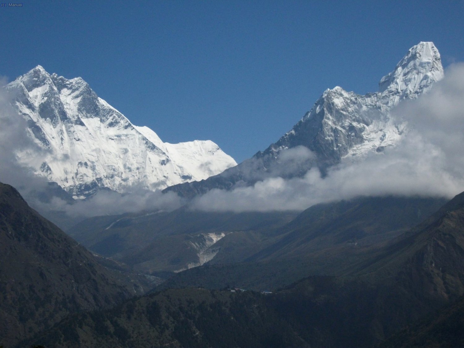 Lhotse y Amadablan desde el Hotel everest