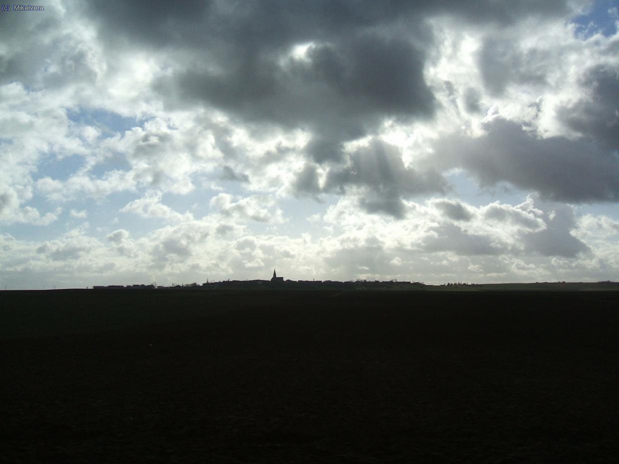 Vista de las llanuras llegando a Paris.