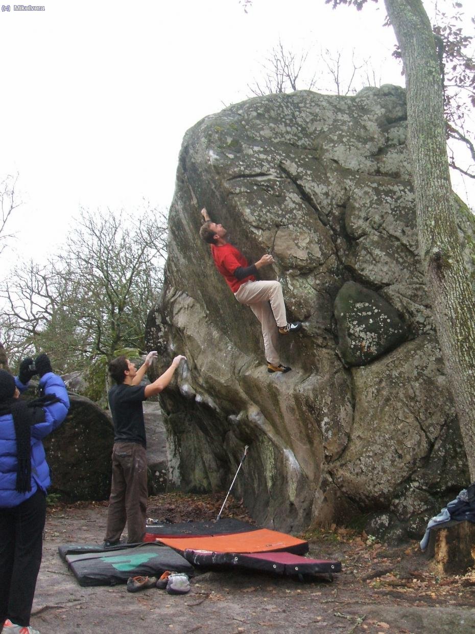 Droite aux Feel, primera ascension de esta linea una variante de Coup de Feel...