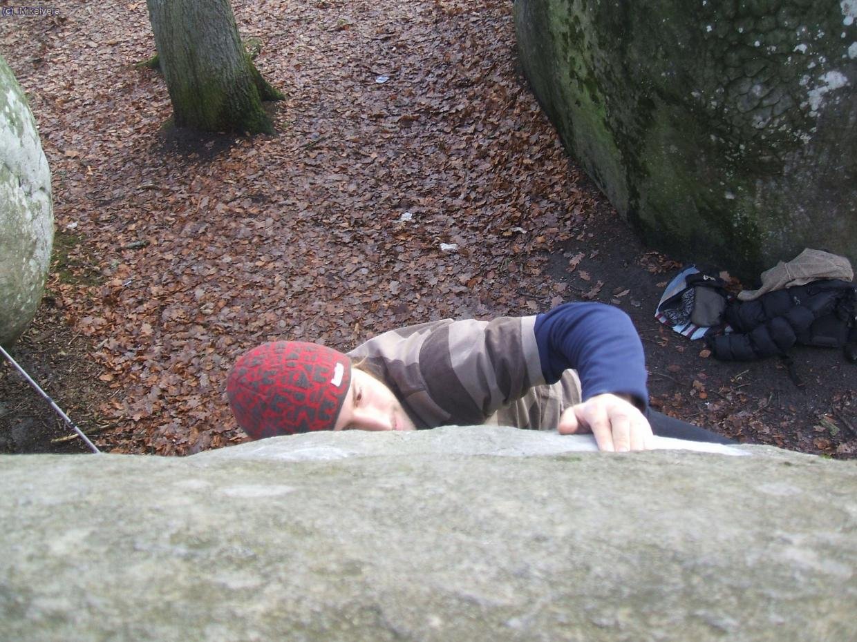 Javilo en un V de Bas Cuvier.