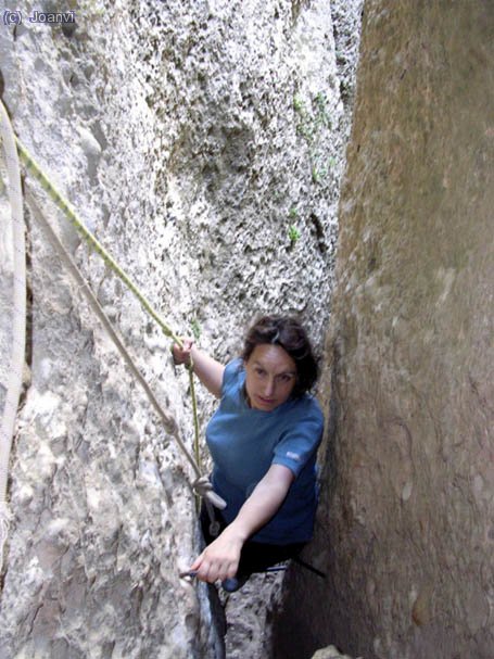 Pujant la canal del Grau del Carrasclet.