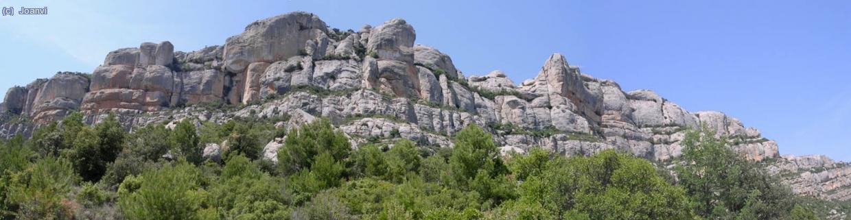 Muntanyes del Montsant vistes des del camí dels Fareus.

