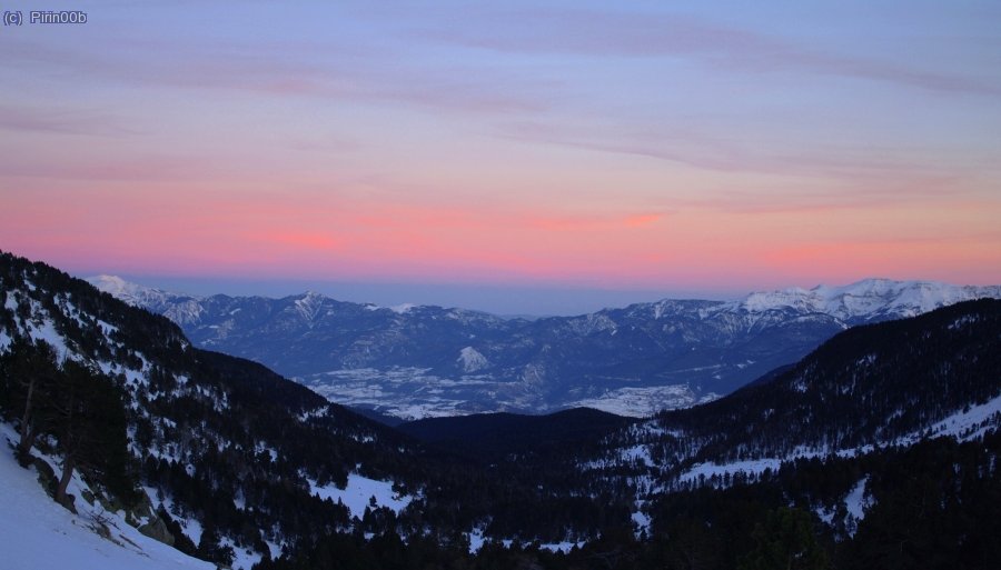 La Cerdanya al atardecer, -9 &ordm;C