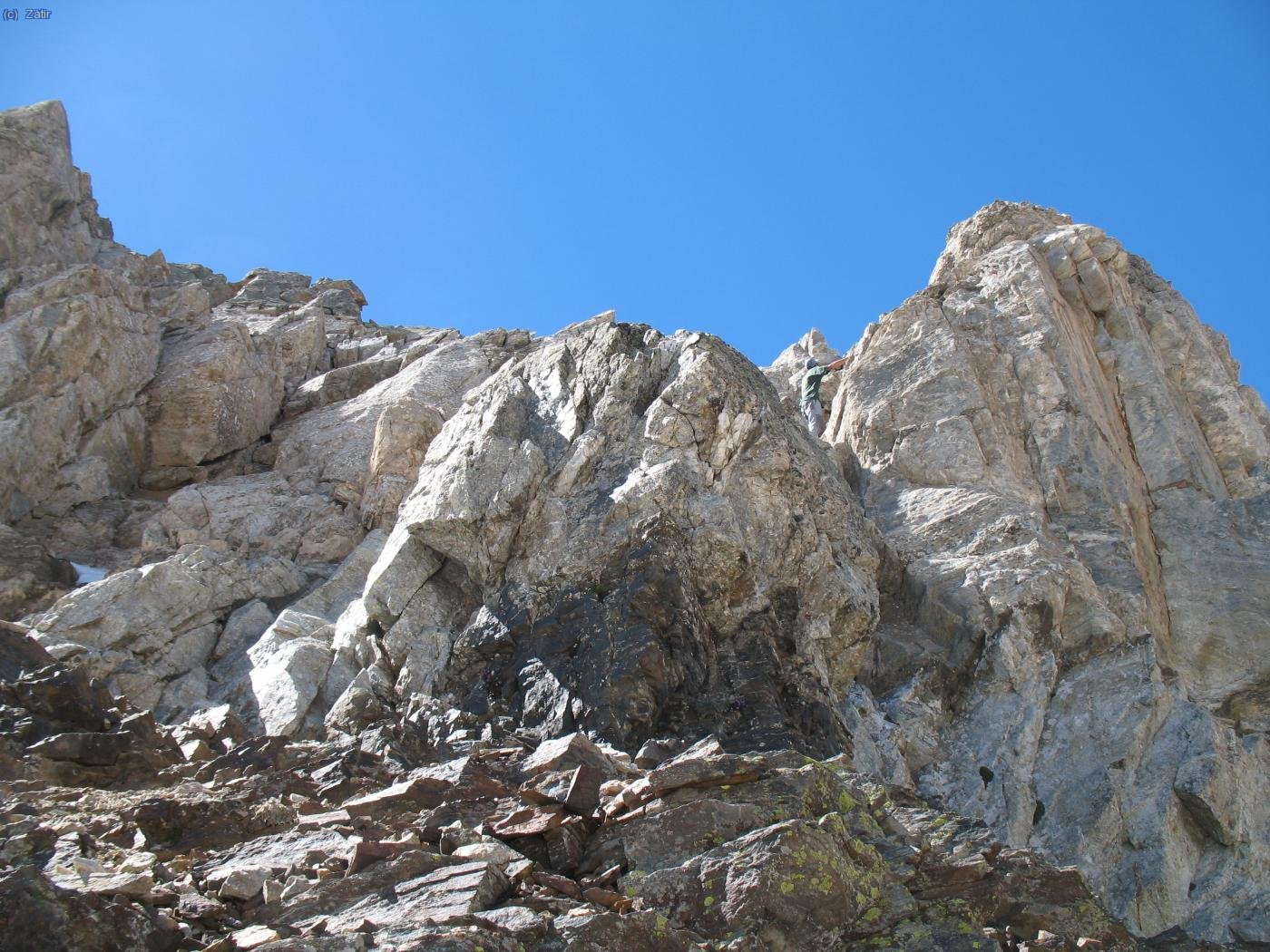 En Pep grimpant els 13 o 14 metres d