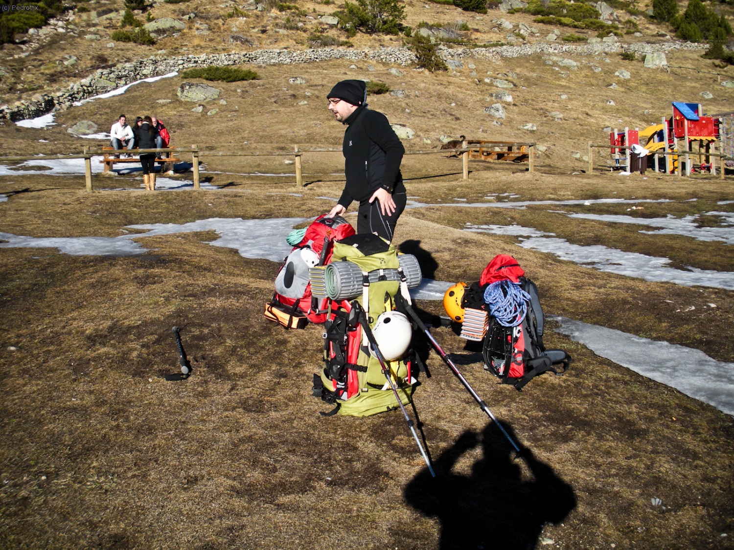 Ordenando los cacharros.