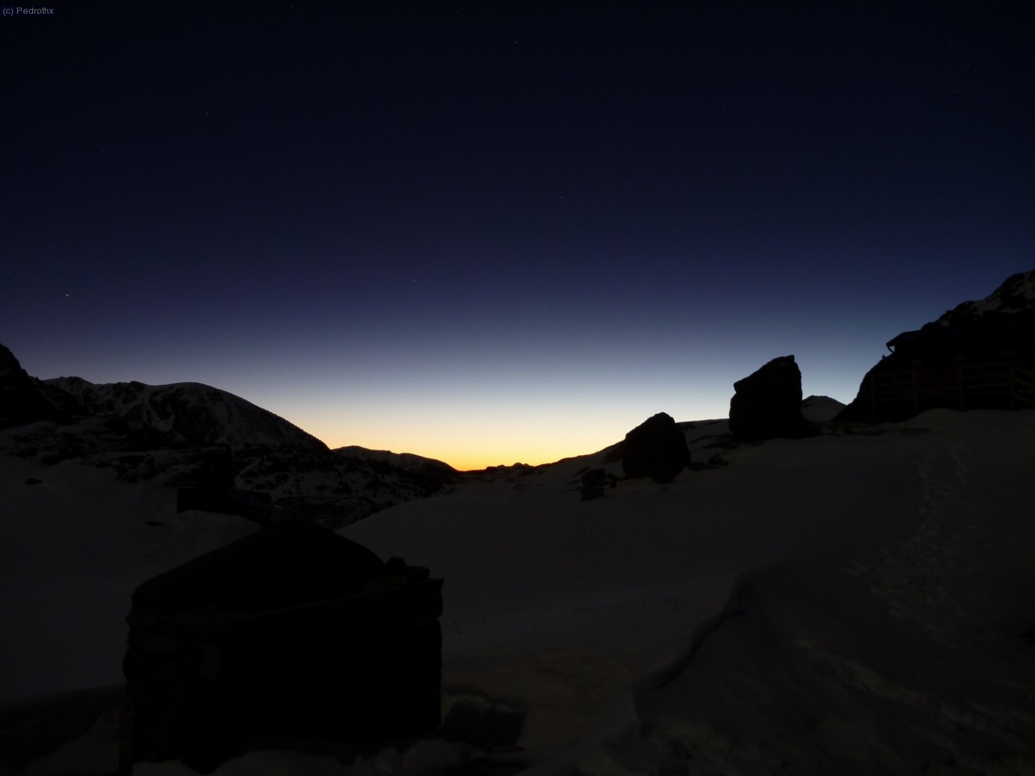 Anochece en la Vall d&acute; Incles.