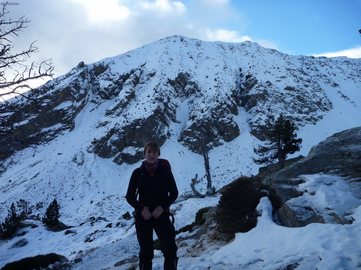 La canal "Estreta de Gra de Fajol" al fondo.