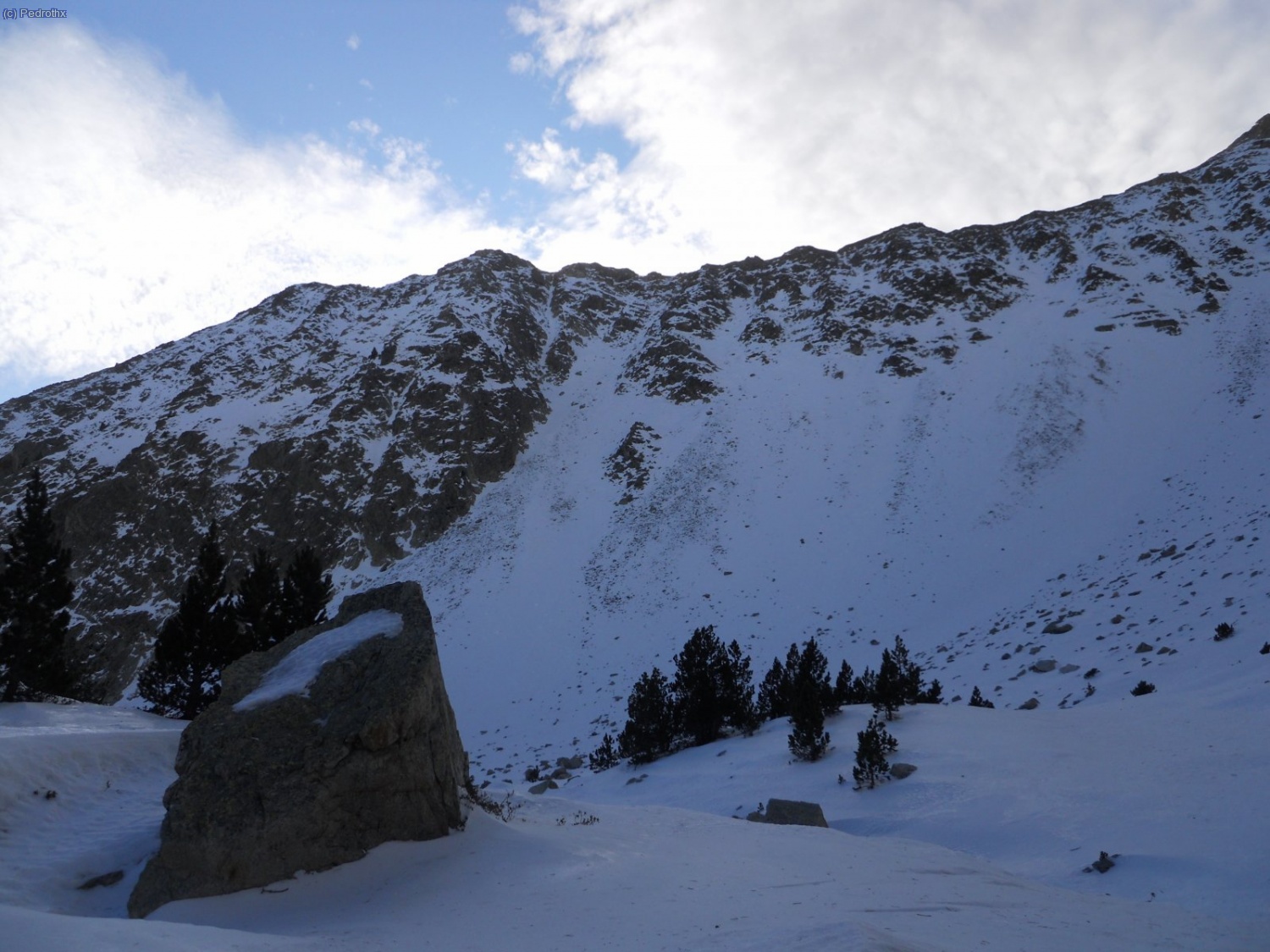 Pared norte de Gra de Fajol Petit.