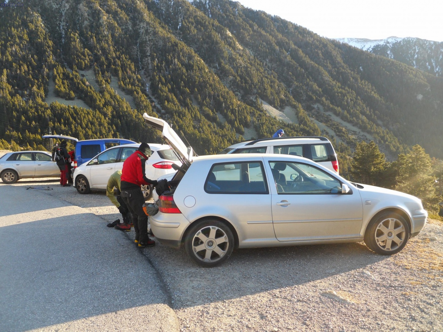 Preparando la marcha.