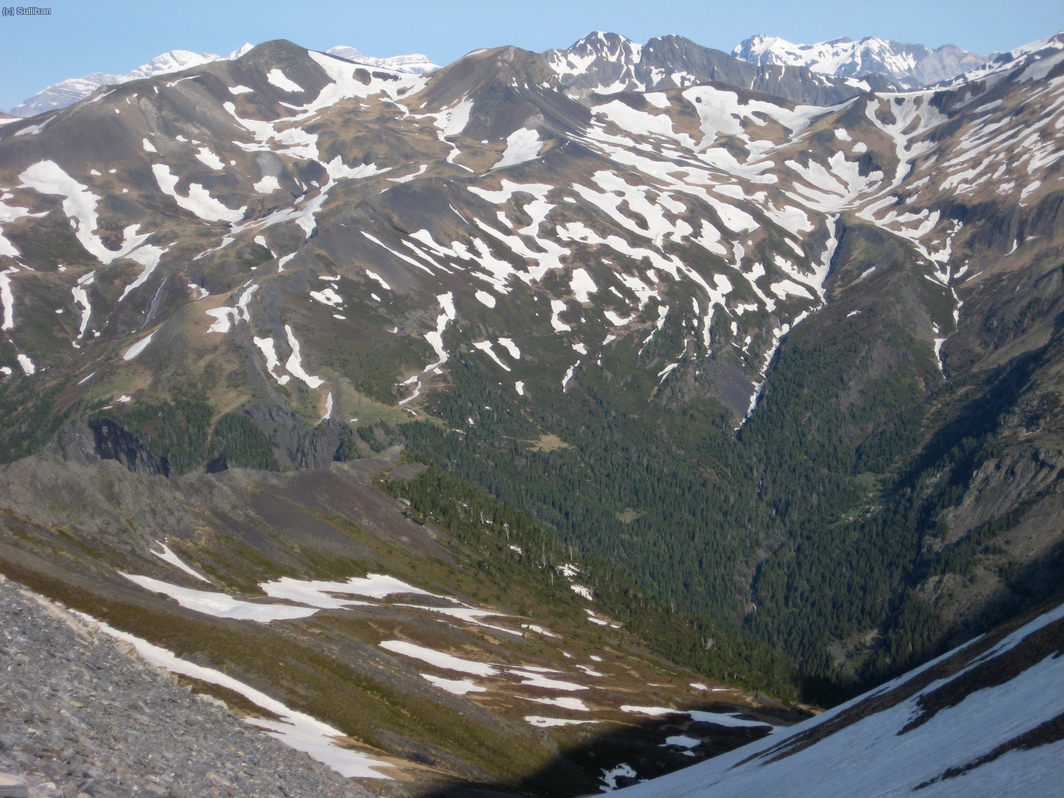 Vista hacia el Barranco de Bachimala, de donde venimos.