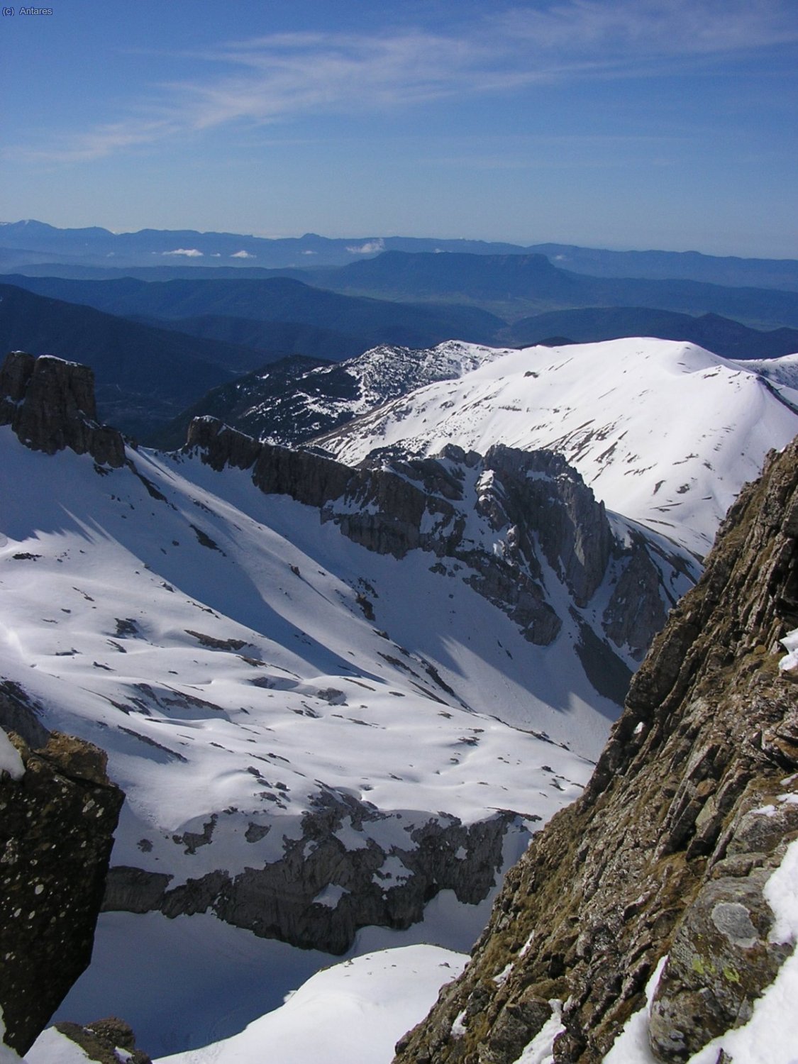 Lo que se ve al otro lado una vez llegados a la arista