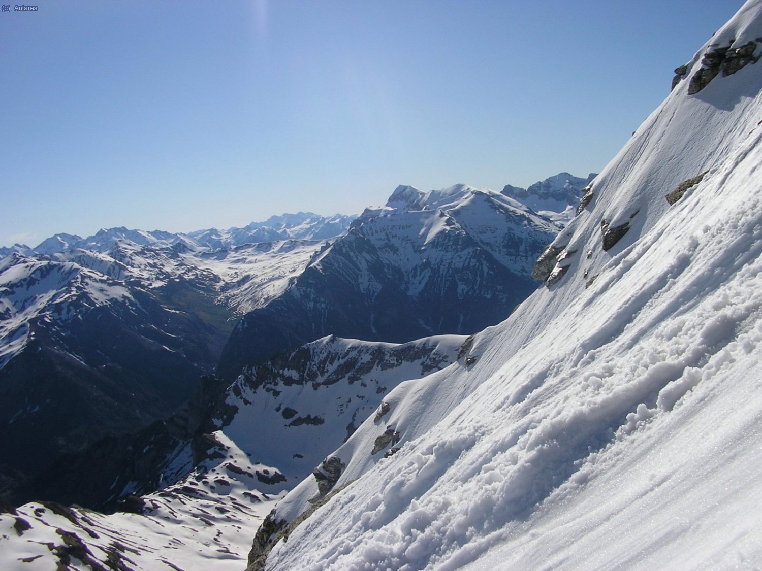 Vista hacia el este desde la cara norte