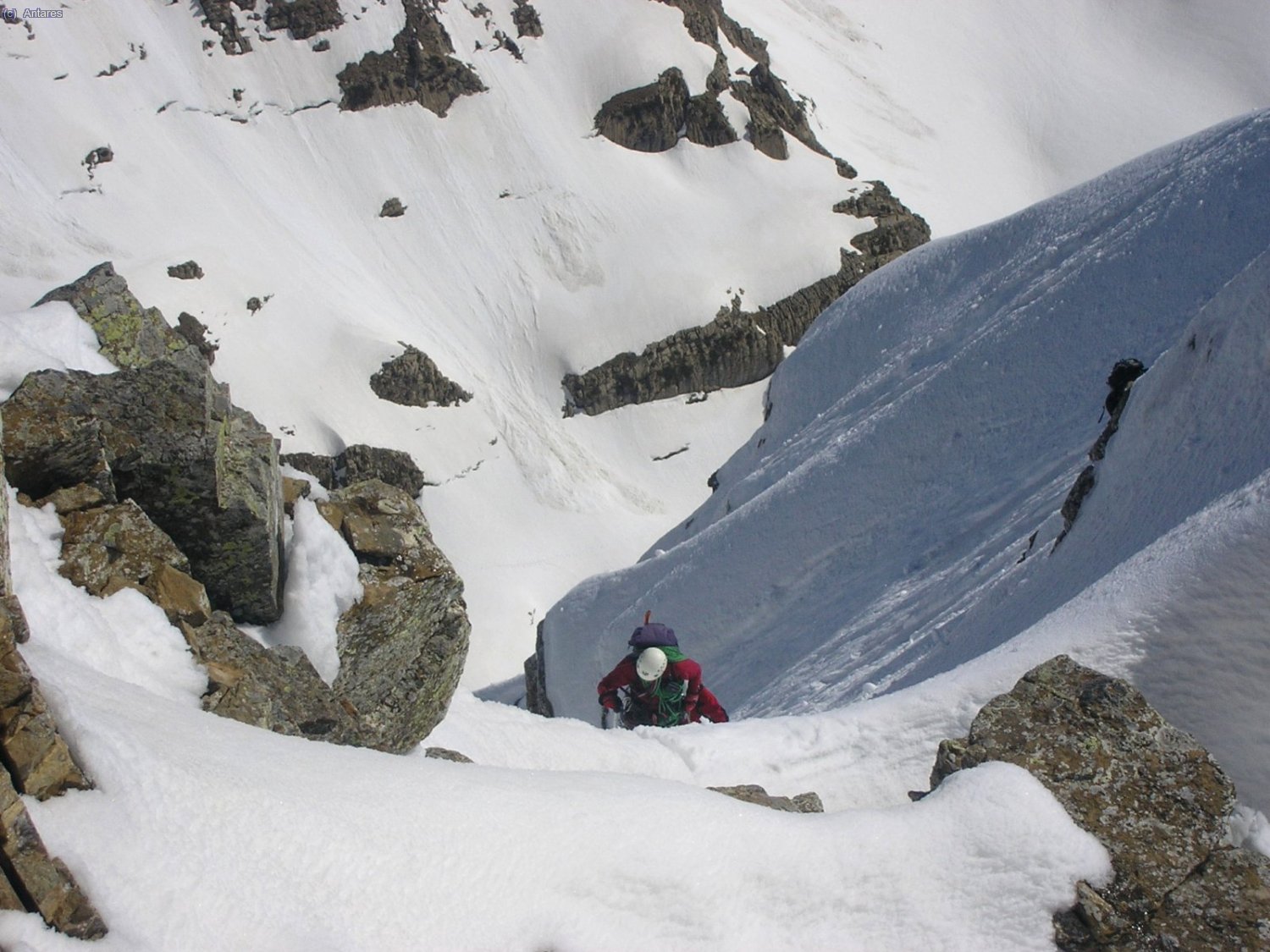 Manolito saliendo de la Norte del Aspe