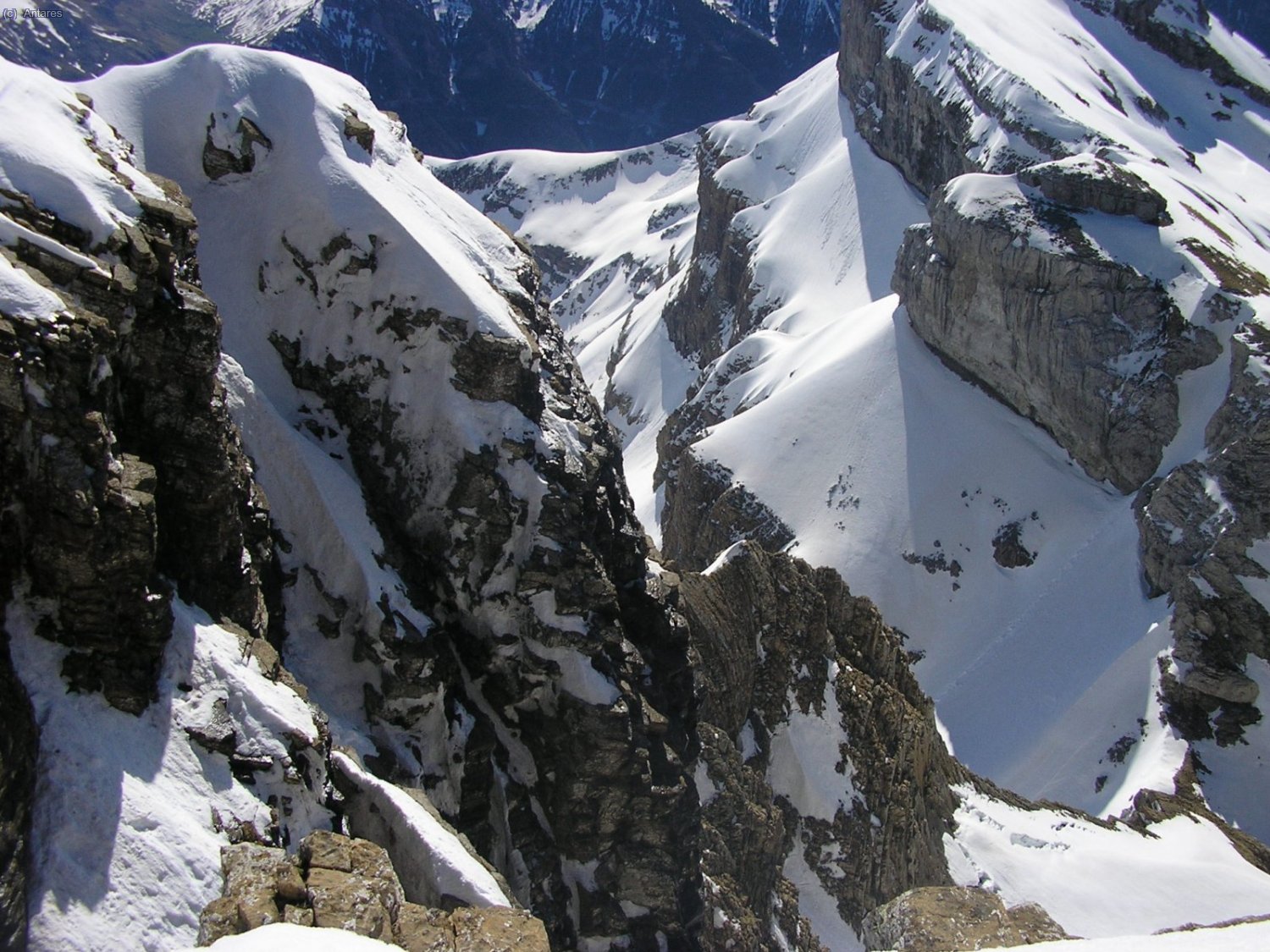 Arista de los Murci&eacute;lagos de arriba a abajo