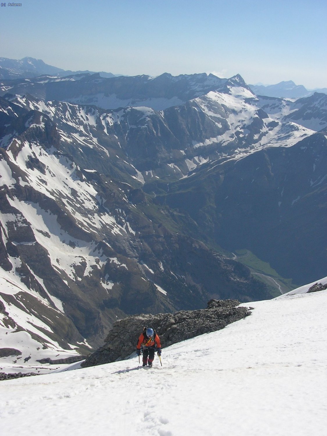 Saliendo del corredor superior