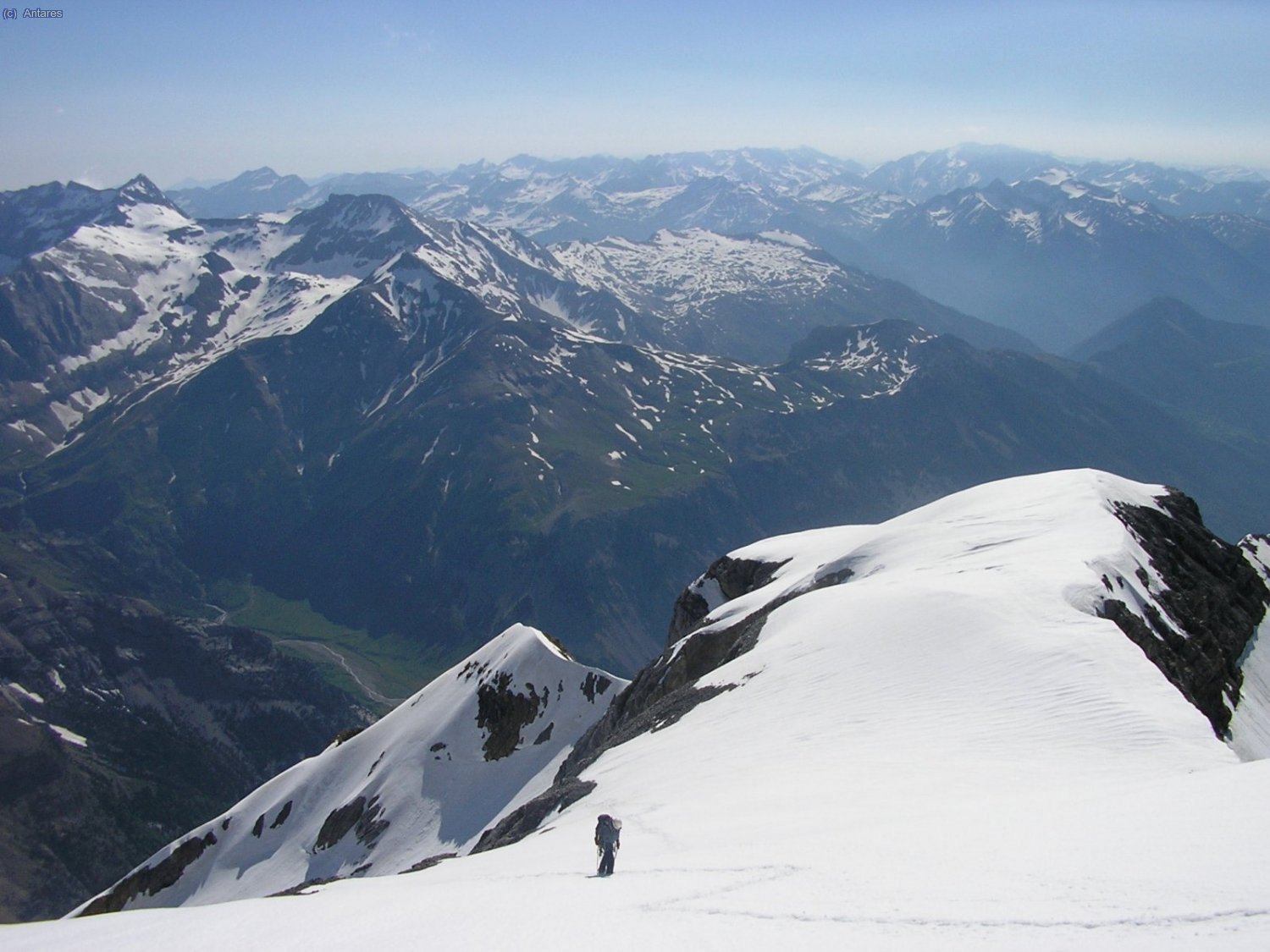 En las palas superiores con el valle muuuuuuuuuuuuuy abajo