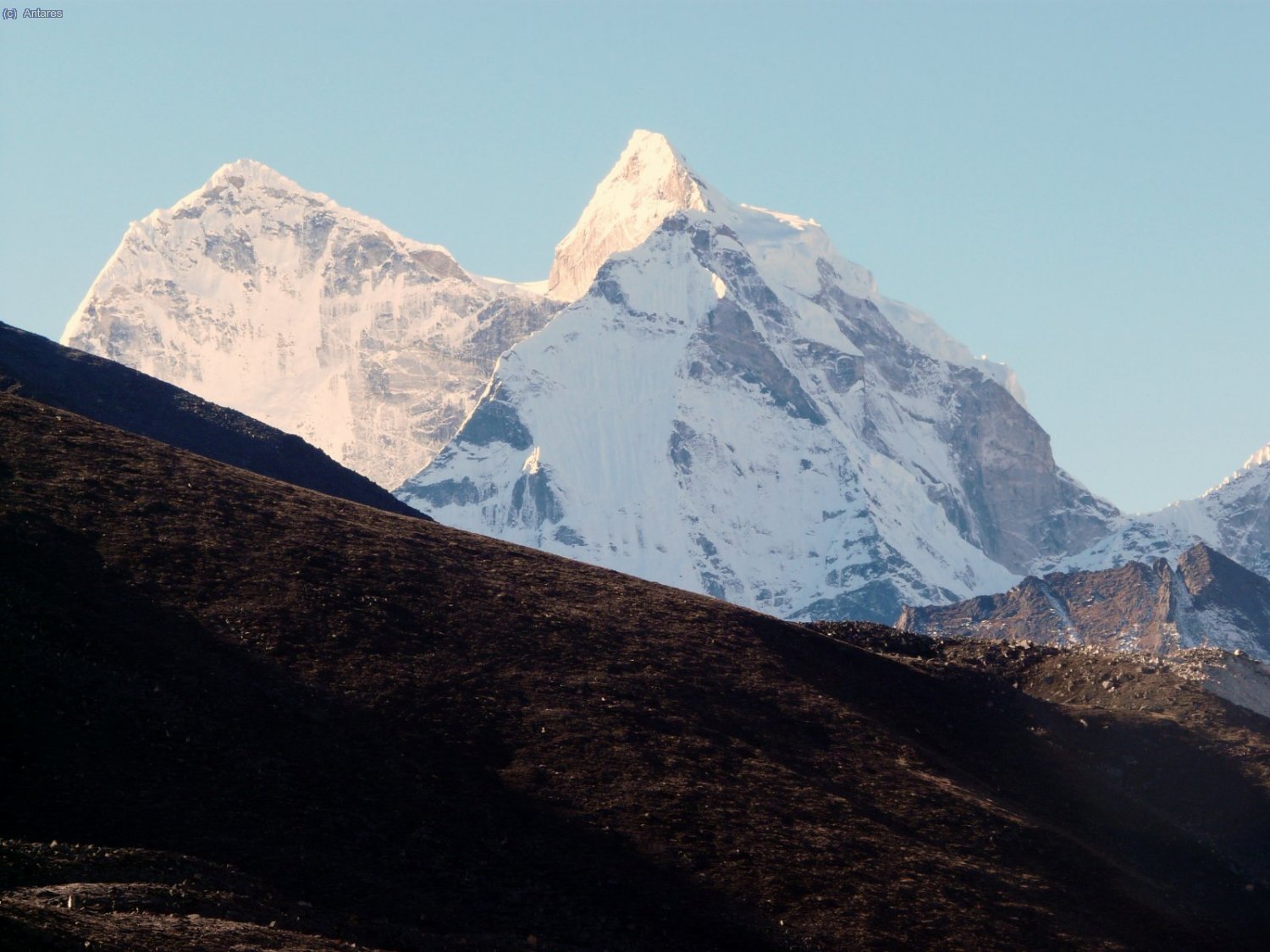 Kangtega bajando desde Dingboche