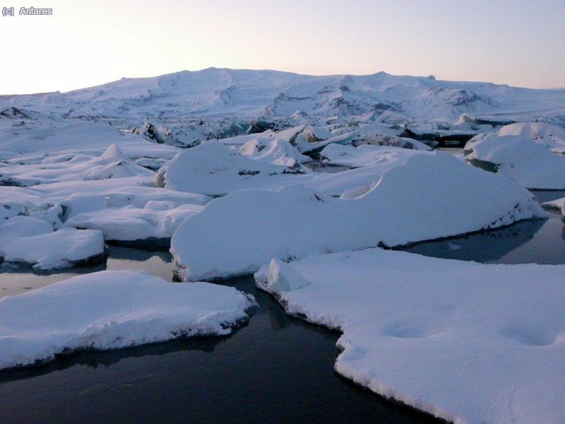 Atardecer helado en J&ouml;kuls&aacute;rl&oacute;n