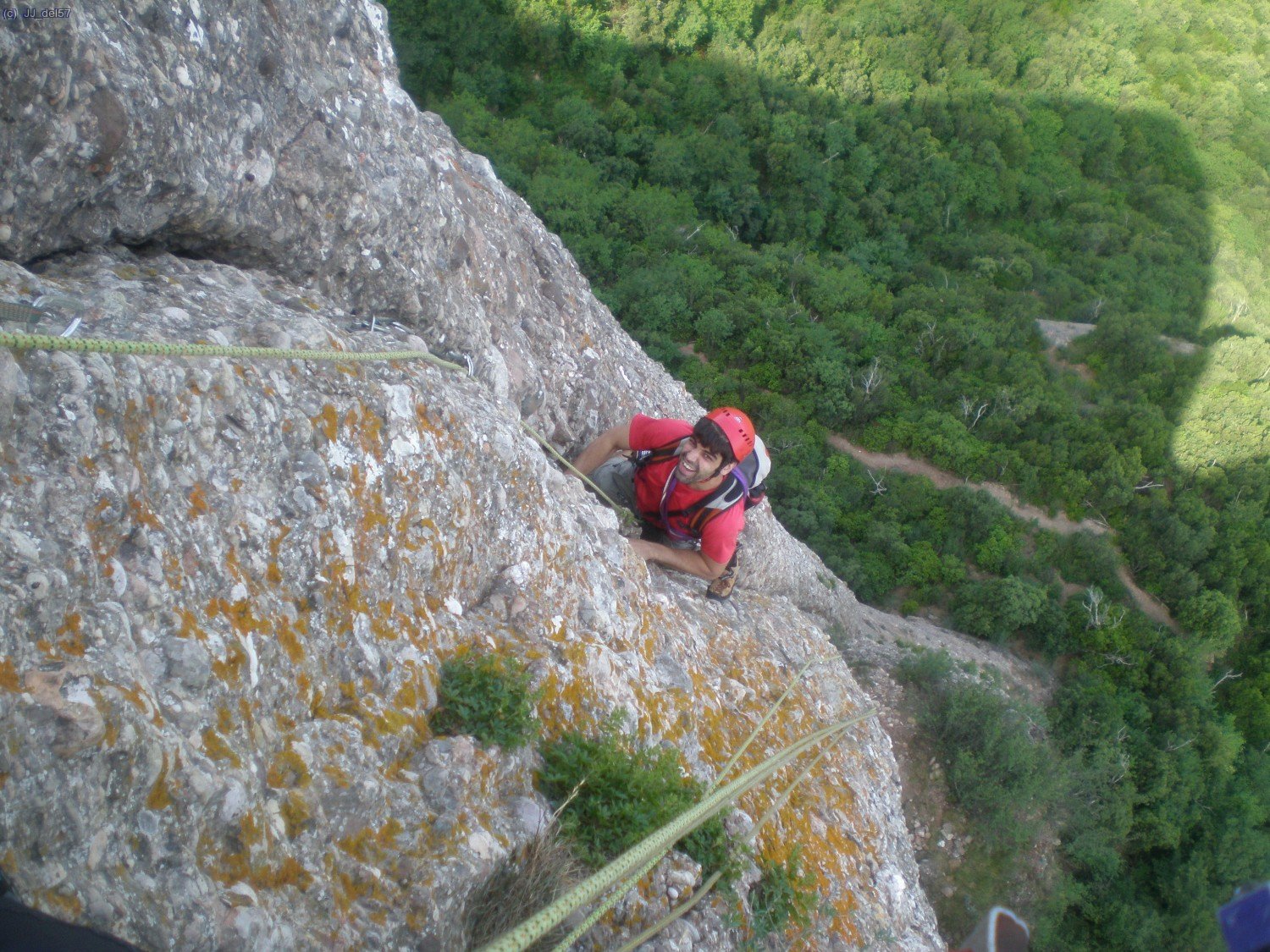 Miguel disfrutando de la fisura.