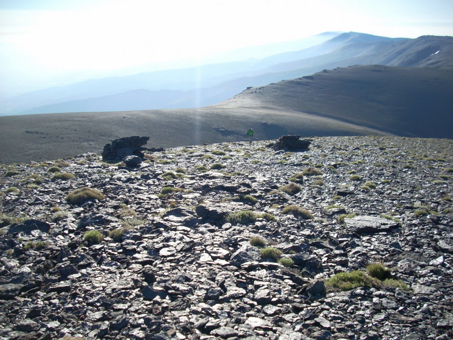 Subiendo al Cerro Pelado,en el centro el Puerto de Trevelez &oacute; Jerez.