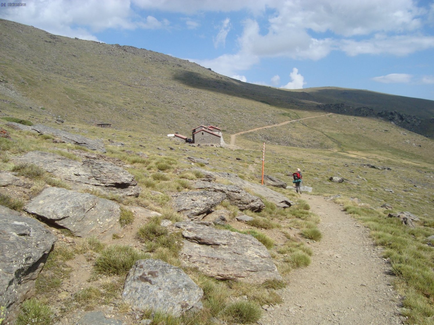 Llegando al refugio de Poqueira a 2500 mts.